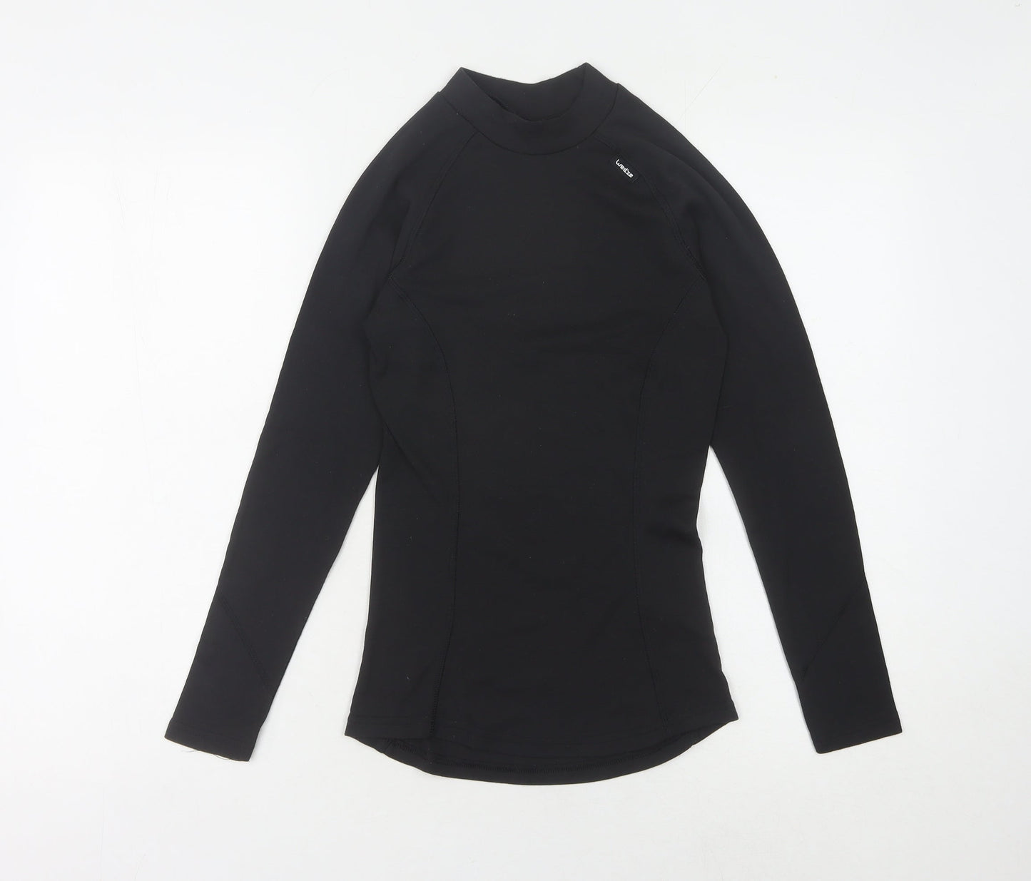 Decathlon Women's Slim Fit Black Long Sleeve Top XS