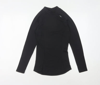 Decathlon Women's Slim Fit Black Long Sleeve Top XS