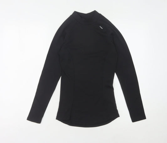 Decathlon Women's Slim Fit Black Long Sleeve Top XS