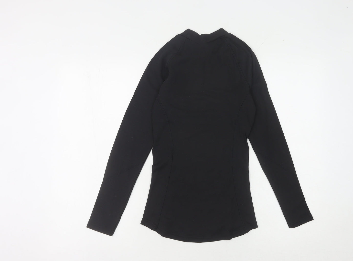 Decathlon Women's Slim Fit Black Long Sleeve Top XS