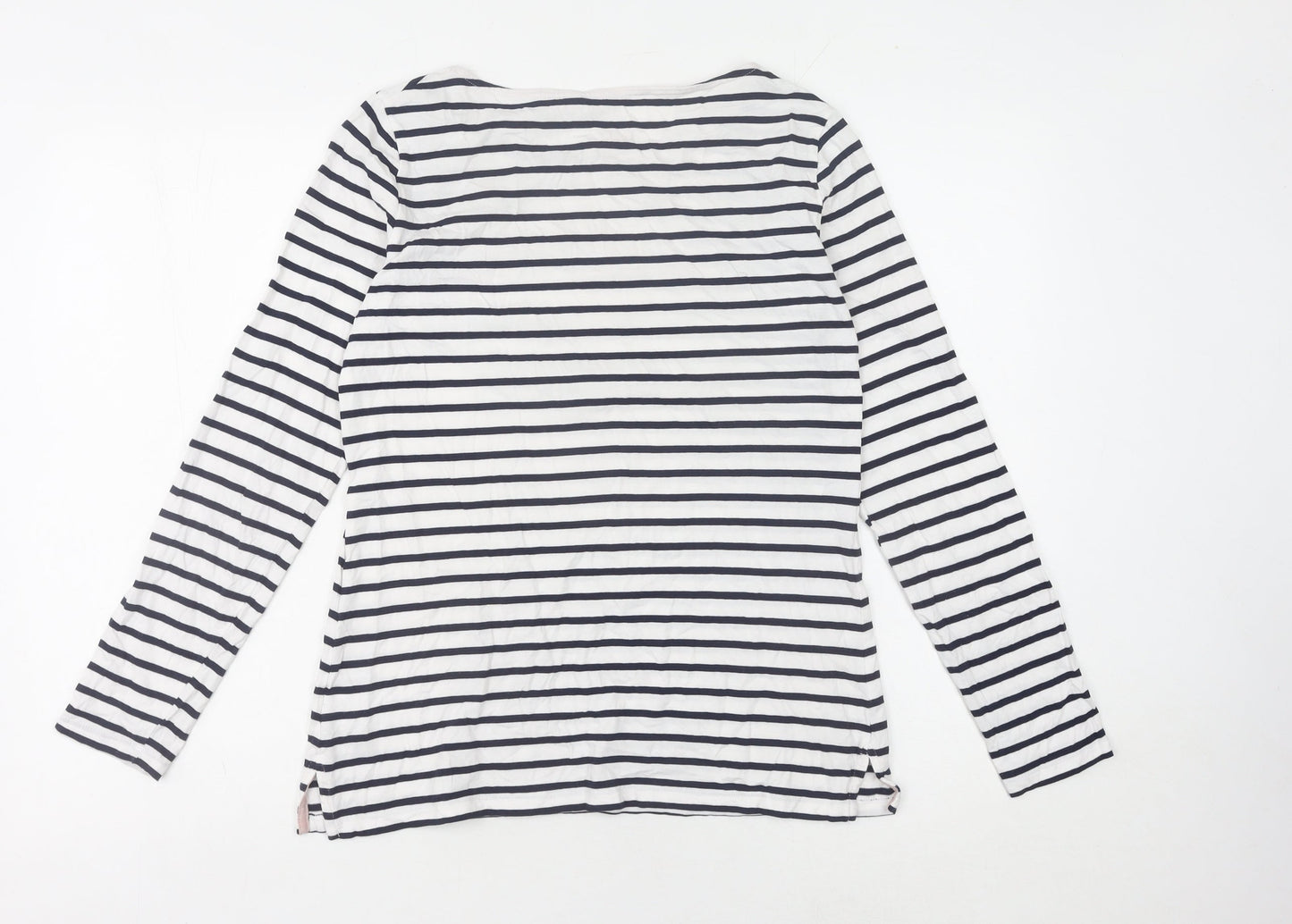 Boden Women's Multicoloured Striped T-Shirt, Size 12