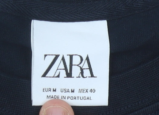 Zara Men's Black Graphic Print T-Shirt M