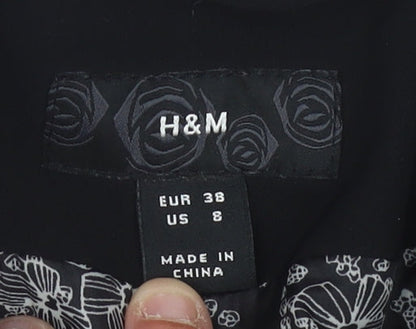 H&M Women's Black Blazer Size 10 Regular Fit