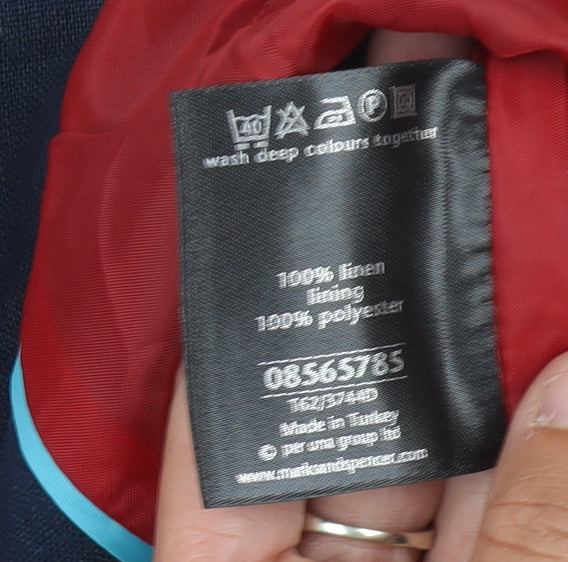 Marks and Spencer Women's Blue Suit Jacket Size 12