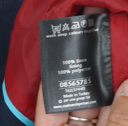 Marks and Spencer Women's Blue Suit Jacket Size 12