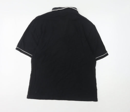 Penguin Men's Black Slim Fit Polo Shirt - Medium