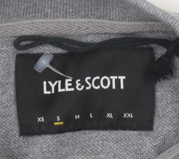 Lyle & Scott Men's Grey Short Sleeve Polo Shirt, Size S
