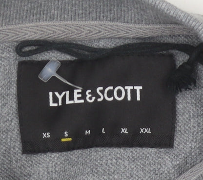 Lyle & Scott Men's Grey Short Sleeve Polo Shirt, Size S