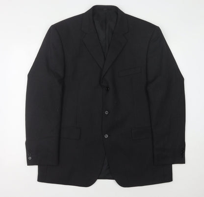 Mens UK Size 44 Burton Regular Black Suit Jacket