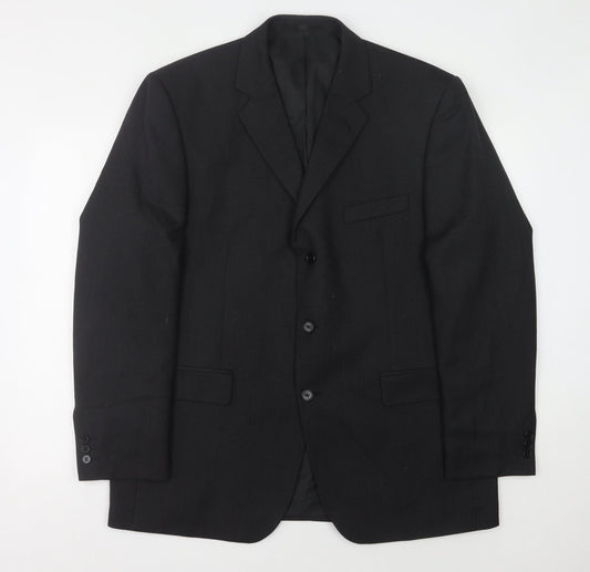 Mens UK Size 44 Burton Regular Black Suit Jacket