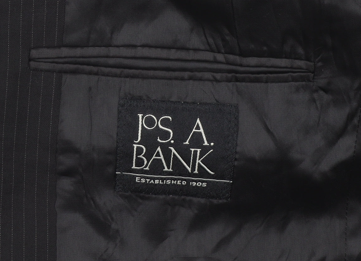 Jos. A. Bank Men’s Black Striped Wool Blazer 41R
