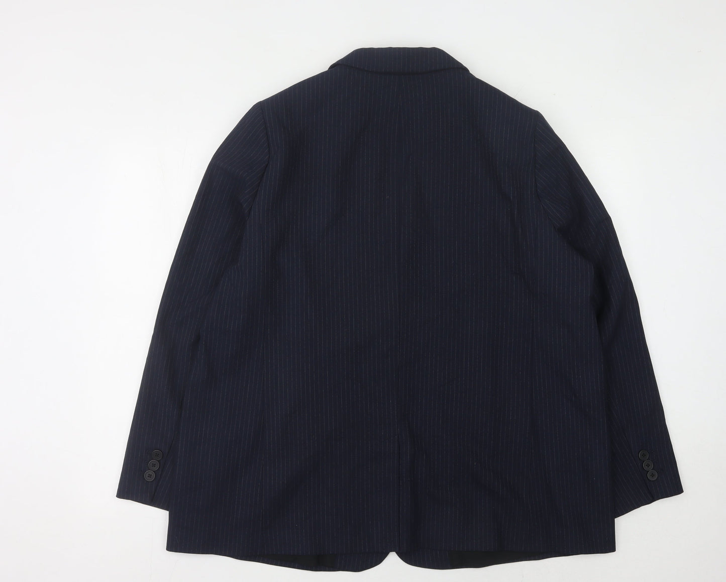 Marks and Spencer Blue Pinstripe Blazer, Women, Size 20