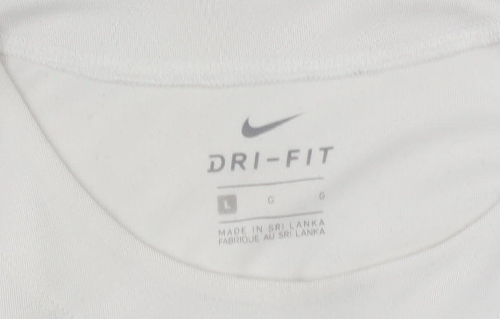 Nike Women's White Long Sleeve Dri-FIT T-Shirt