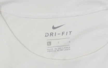 Nike Women's White Long Sleeve Dri-FIT T-Shirt