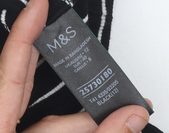 Womens UK Size 12 Marks and Spencer Black  Tank