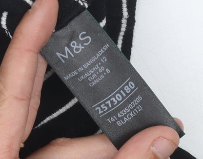 Womens UK Size 12 Marks and Spencer Black  Tank