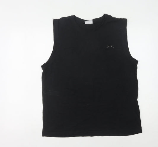 Slazenger Men's Black Tank Top, L, Sportswear, Gym