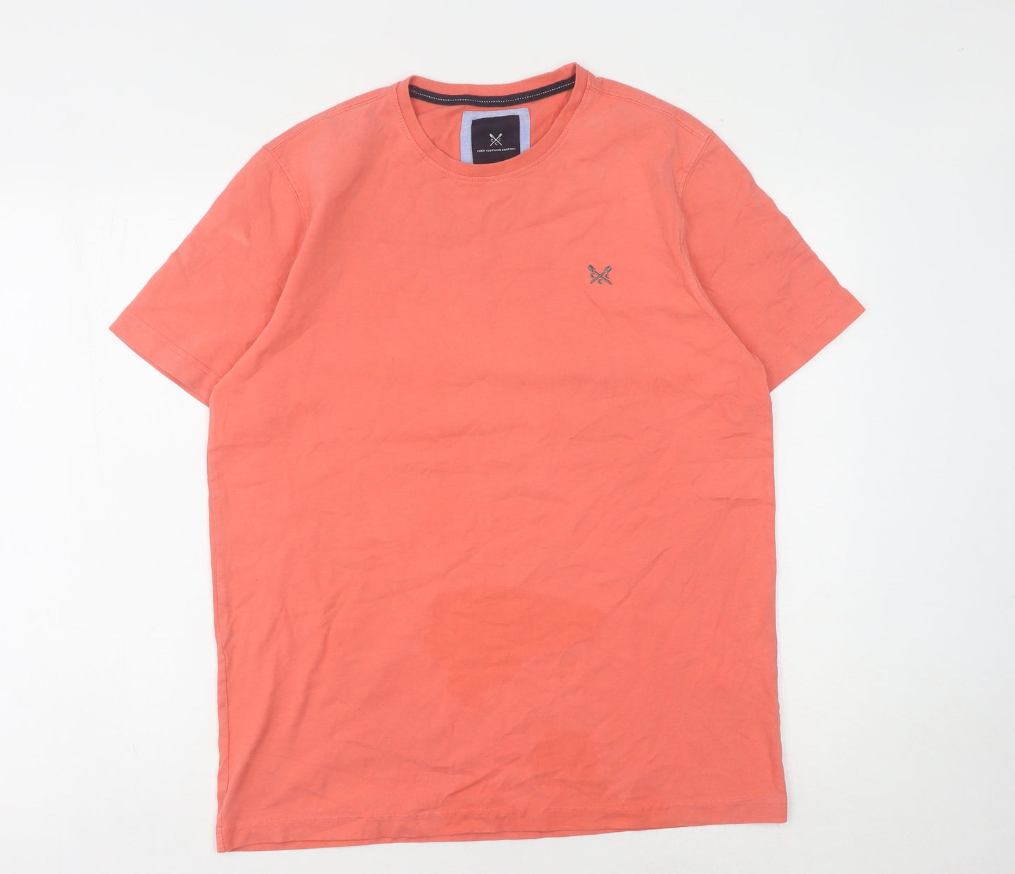 Mens UK Size L Crew Clothing Company Orange  T-Shirt