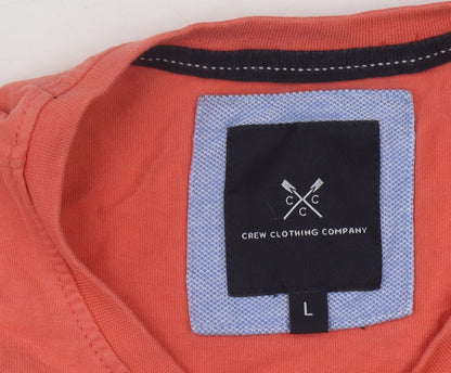 Mens UK Size L Crew Clothing Company Orange  T-Shirt