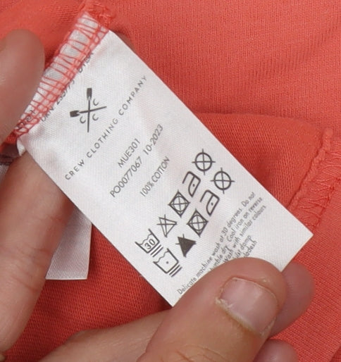 Mens UK Size L Crew Clothing Company Orange  T-Shirt