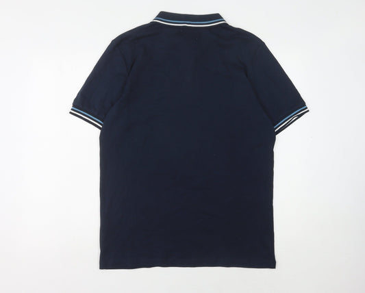 Peter Werth Men's Blue Polo Shirt, Size M, Casual Style