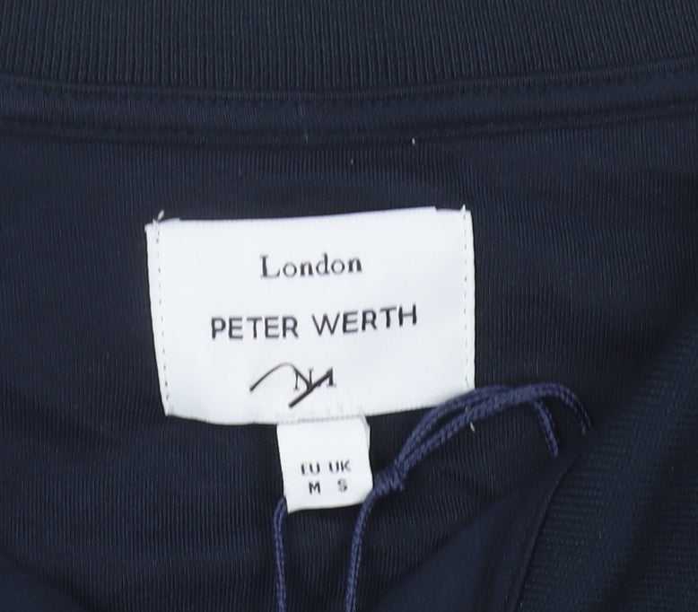 Peter Werth Men's Blue Polo Shirt, Size M, Casual Style