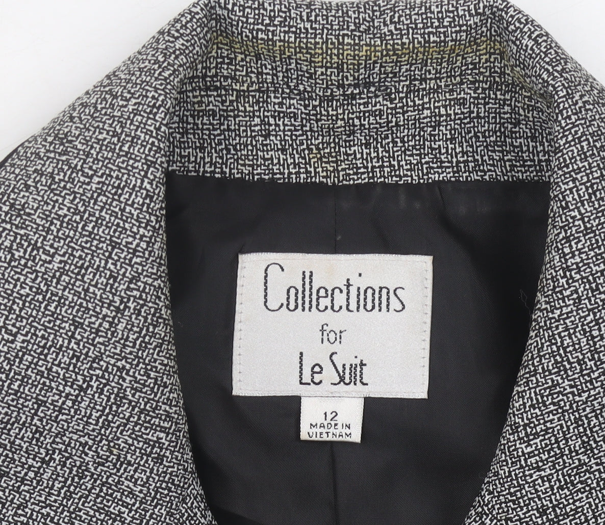 Le Suit Women's Grey Suit Jacket Size 12