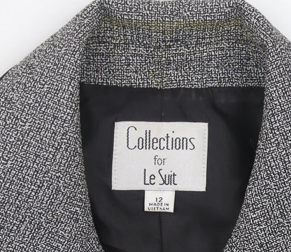 Le Suit Women's Grey Suit Jacket Size 12