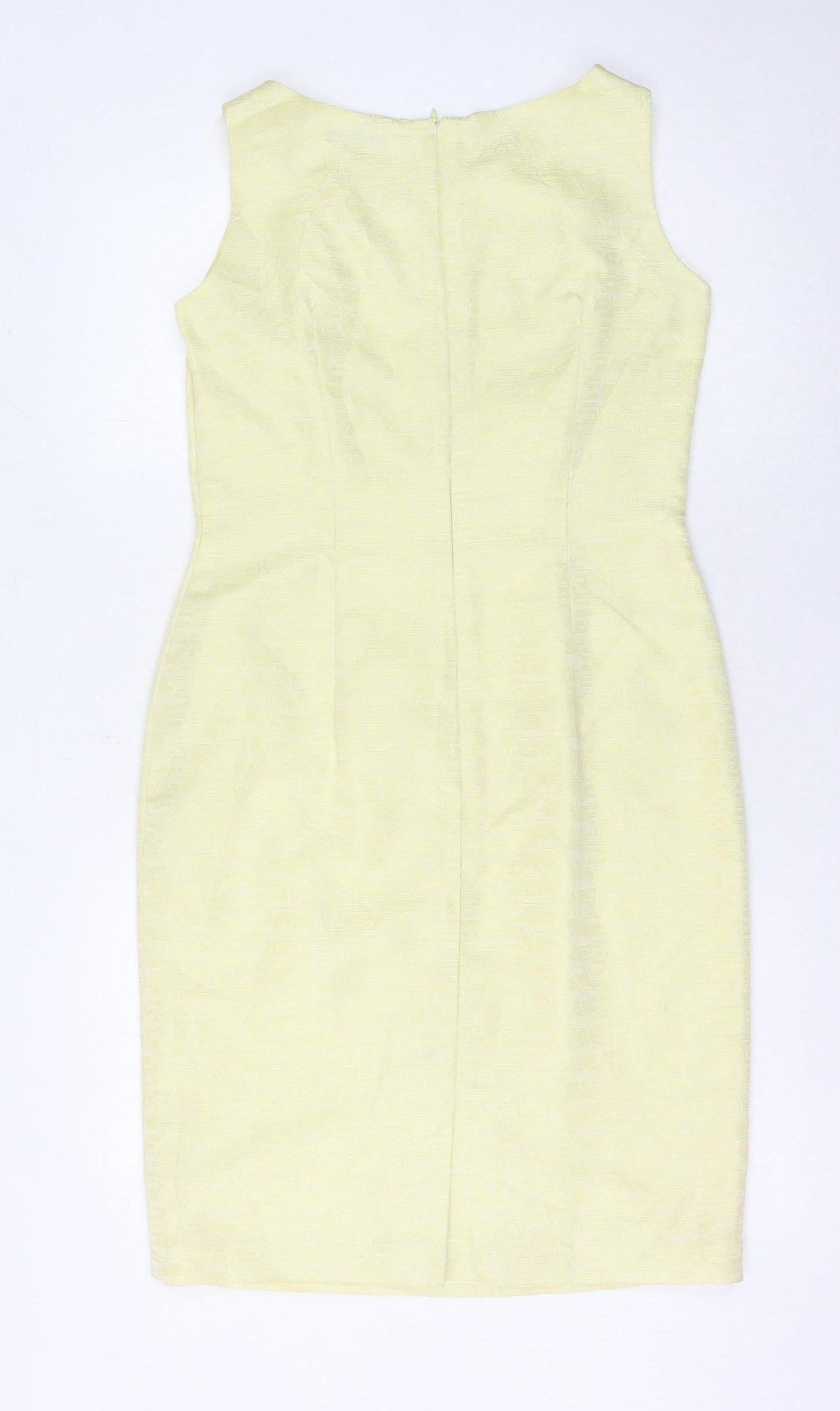 Vera Mont Women's Yellow Sheath Dress, Size 12, Formal