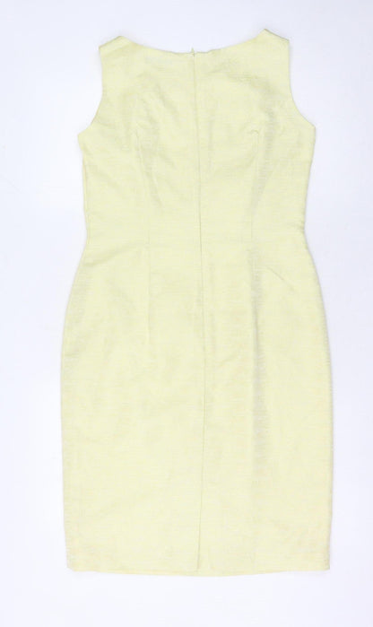 Vera Mont Women's Yellow Sheath Dress, Size 12, Formal