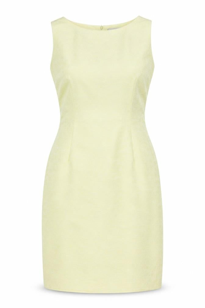 Vera Mont Women's Yellow Sheath Dress, Size 12, Formal