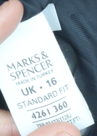 Marks & Spencer Women's Black Blazer UK 16 Lined