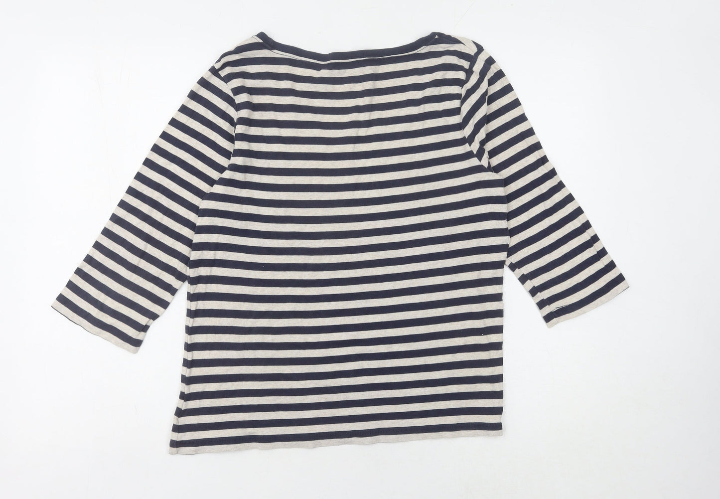 Gap Women’s Black White Striped T-Shirt XL