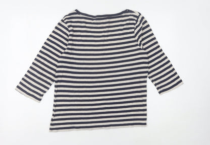 Gap Women’s Black White Striped T-Shirt XL