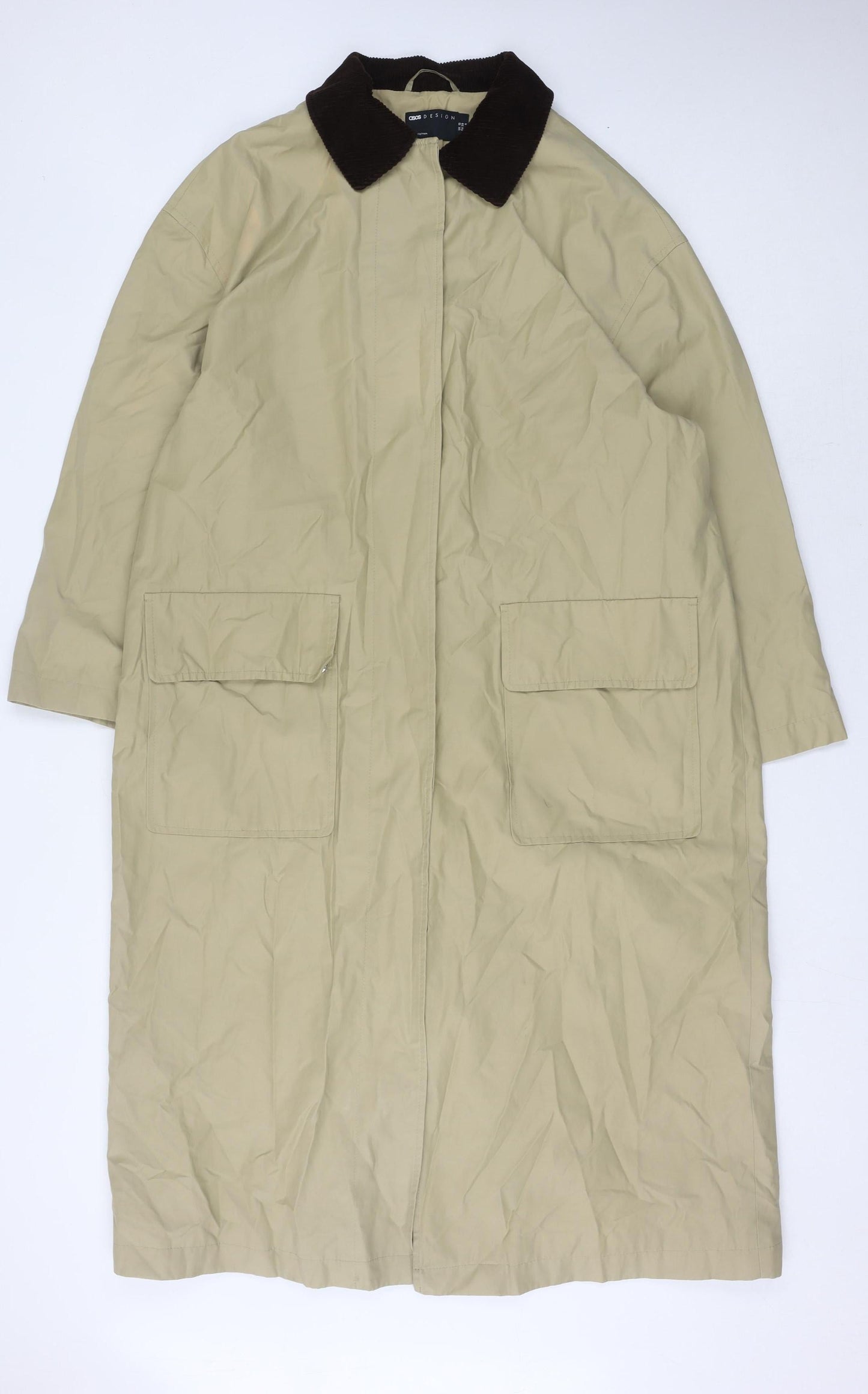 Womens UK Size 10 ASOS Beige Overcoat