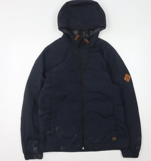 Mens UK Size M H&M Blue Windbreaker Coat