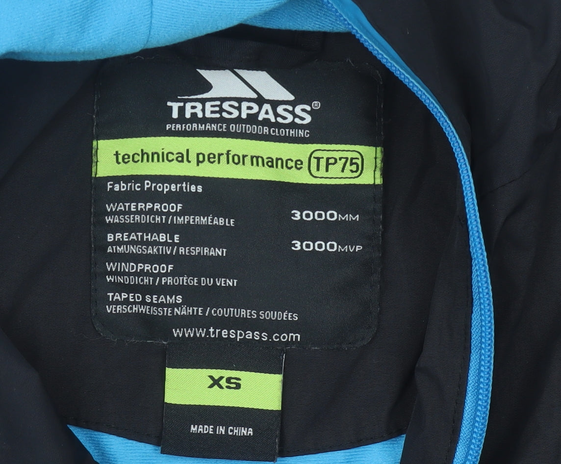 Mens UK Size XS Trespass Black Rain Coat