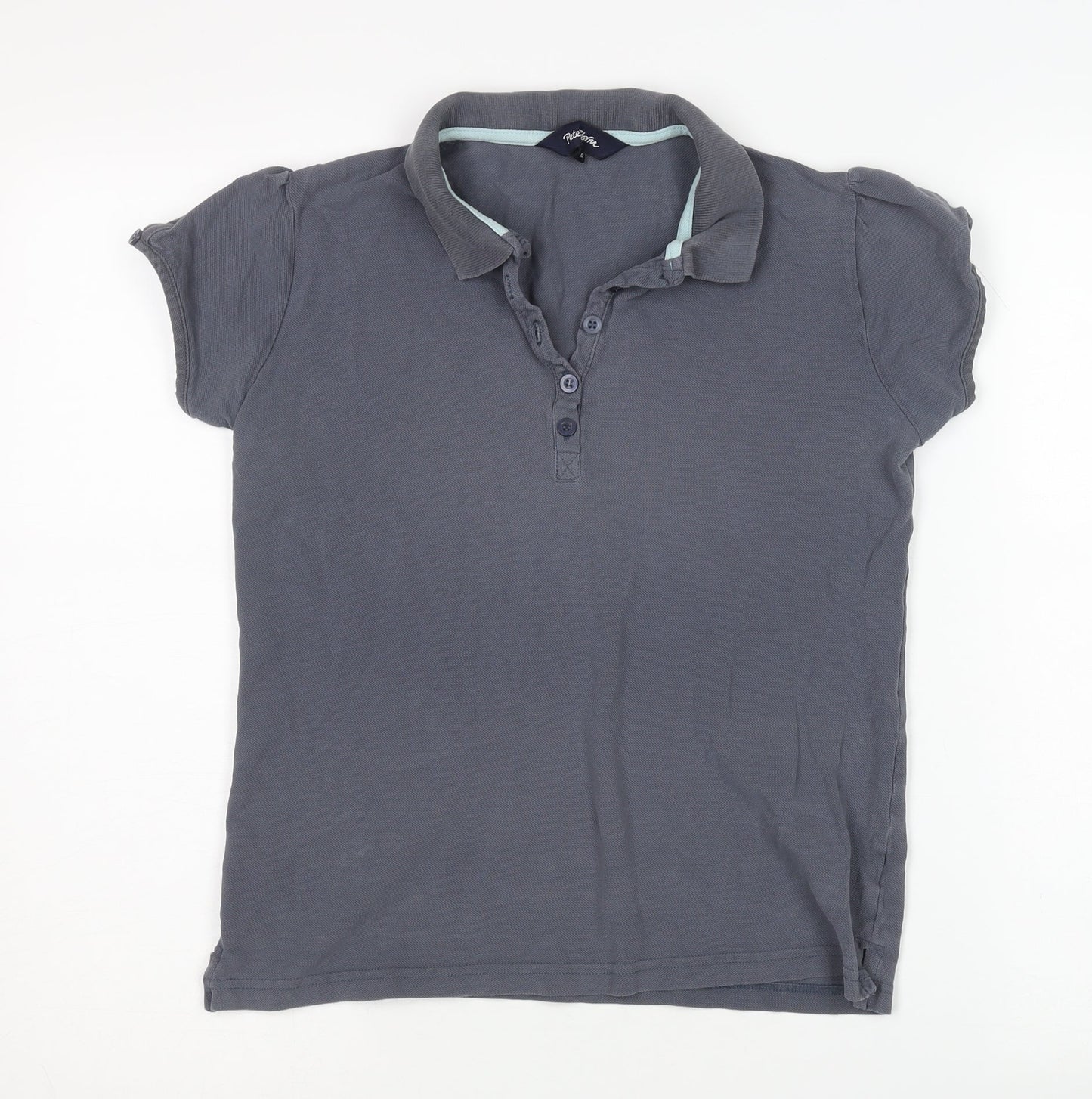 Peter Storm Women's Grey Polo Shirt Size 12 Casual Cotton