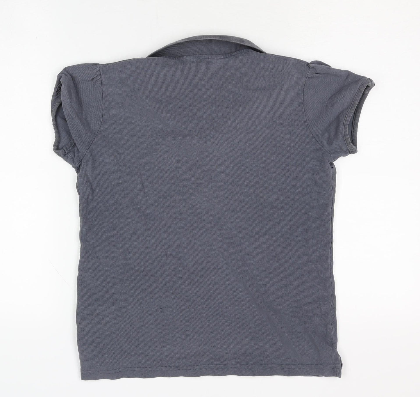 Peter Storm Women's Grey Polo Shirt Size 12 Casual Cotton