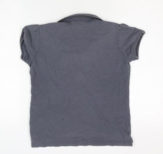 Peter Storm Women's Grey Polo Shirt Size 12 Casual Cotton