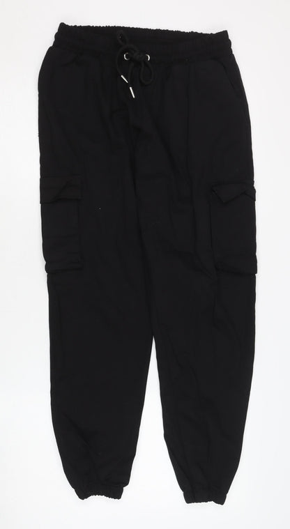 boohooMAN Men's Black Cargo Trousers M Casual
