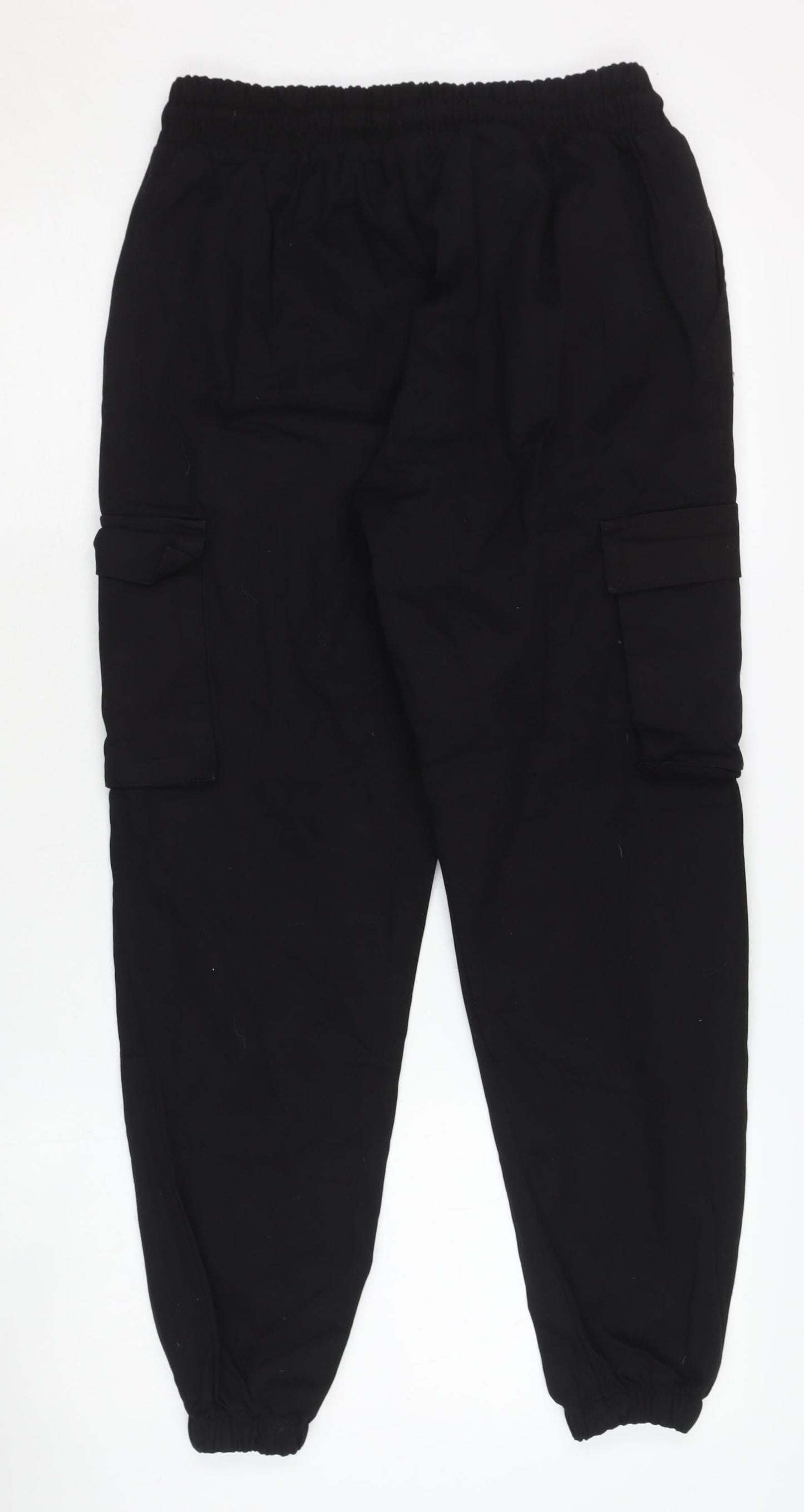 boohooMAN Men's Black Cargo Trousers M Casual