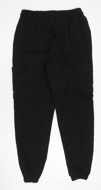 boohooMAN Men's Black Cargo Trousers M Casual