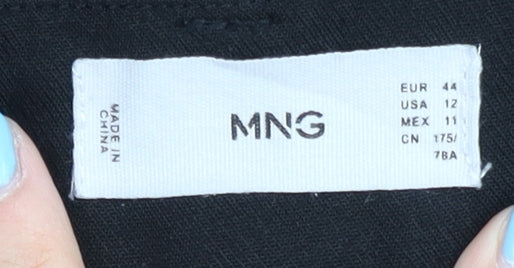 Womens UK Size 16 MNG   Black Trousers
