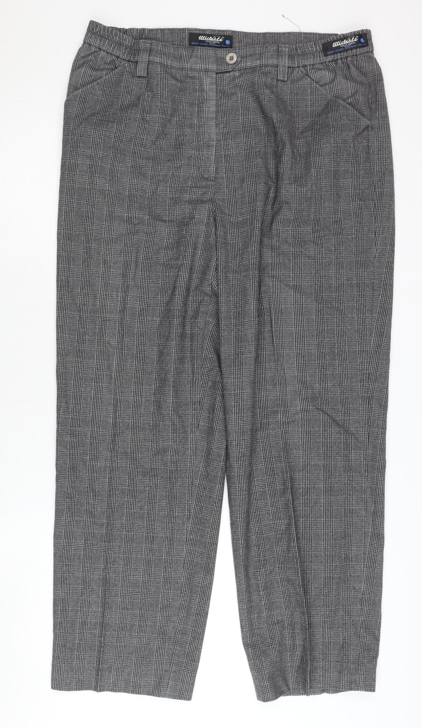 Womens UK Size 12 MICHELE Slim Fit  Grey Trousers