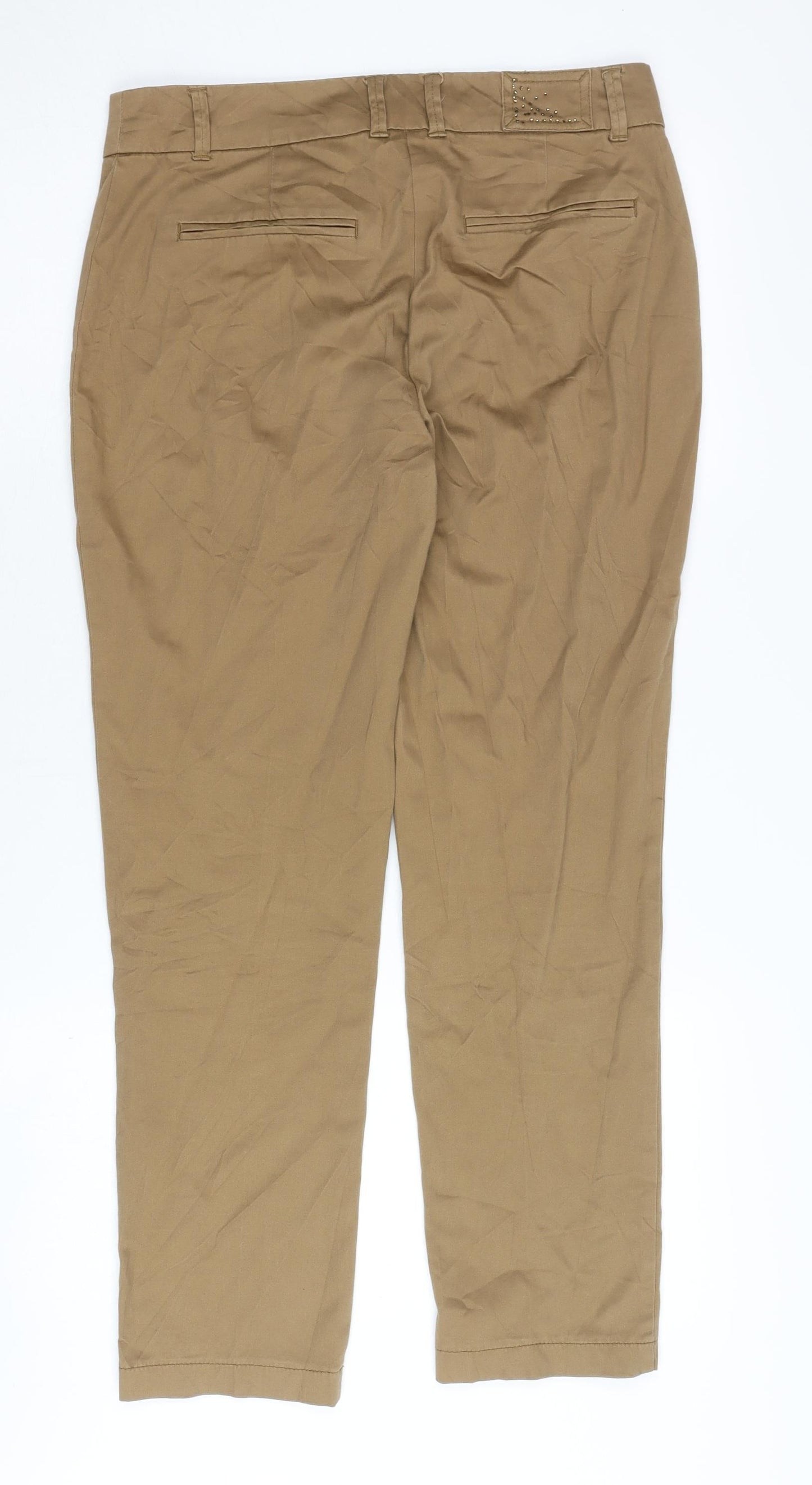 BAF Woman Brown Trousers, Size 10, Women's Cotton Blend