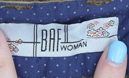 BAF Woman Brown Trousers, Size 10, Women's Cotton Blend
