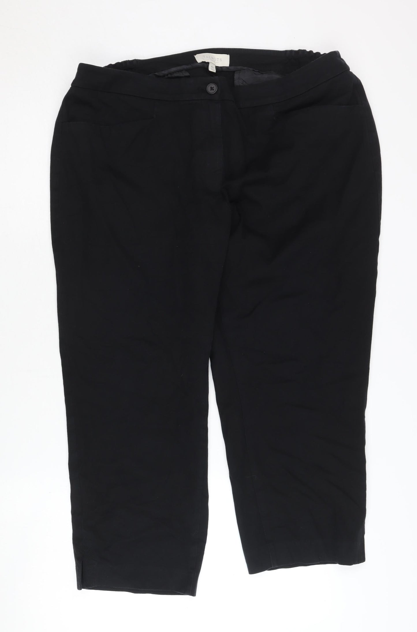 Womens UK Size 16 Plus Talbots Regular Fit  Black Trousers