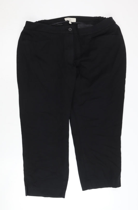 Womens UK Size 16 Plus Talbots Regular Fit  Black Trousers