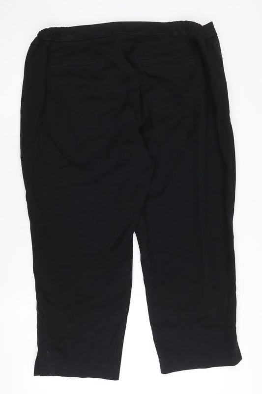 Womens UK Size 16 Plus Talbots Regular Fit  Black Trousers